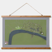 古代ロンドンマップスタペストリー 吊り下げ型タペストリー (正面2)