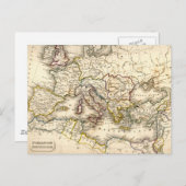 古代ローマのアンキー地図 ポストカード (正面/裏面)