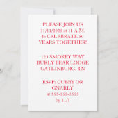 古代ローマのカエサル思い出 招待状 (裏面)