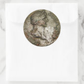 古代ローマのコイン・ステッカー ラウンドシール (バッグ)