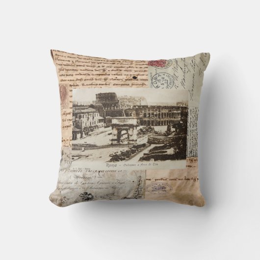 古代ローマのコロシアムのイタリア人の枕 クッション (正面)