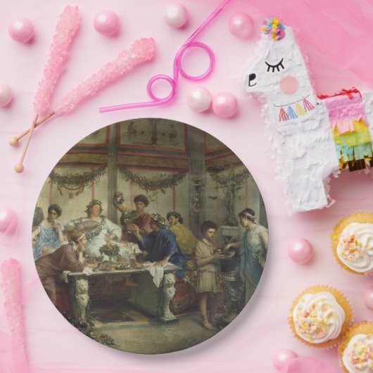 古代ローマのディナー・パーティの饗宴 ペーパープレート (パーティー)