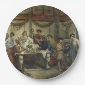 古代ローマのディナー・パーティの饗宴 ペーパープレート (正面)