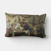 古代ローマのディナー・パーティの饗宴 ランバークッション (裏面)