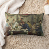 古代ローマのディナー・パーティの饗宴 ランバークッション (ブランケット)