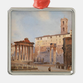 古代ローマのフォーラム（Ippolito Caffi著） メタルオーナメント