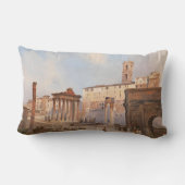 古代ローマのフォーラム(Ippolito Caffi著) ランバークッション (裏面)