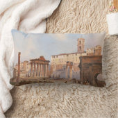 古代ローマのフォーラム(Ippolito Caffi著) ランバークッション (ブランケット)