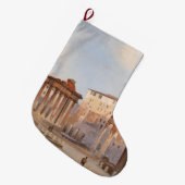 古代ローマのフォーラム（Ippolito Caffi著） ラージクリスマスストッキング (正面 (吊り時))