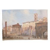 古代ローマのフォーラム（Ippolito Caffi著） 枕カバー (正面右)