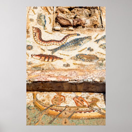 古代ローマのモザイク ポスター (正面)