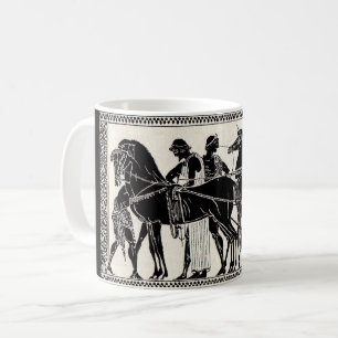 古代ローマの人および馬 コーヒーマグカップ