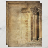 古代ローマの列古ヴィンテージ羊皮紙 (正面/裏面)