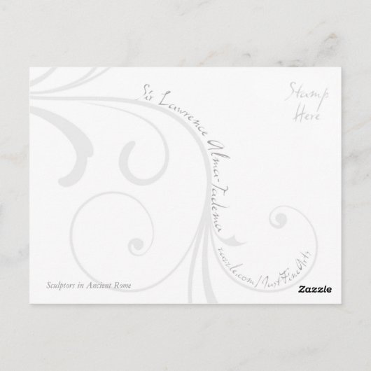 古代ローマの彫刻家 ポストカード (裏面)