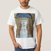 古代ローマの戦士ラテン彫刻メンズTシャツ