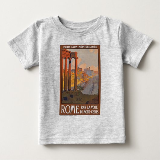 古代ローマの旅行ポスターの絵画 ベビーTシャツ (正面)