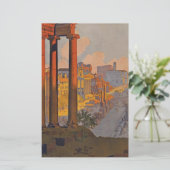 古代ローマの旅行ポスターの絵 便箋 (スタンド正面)