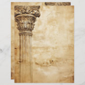 古代ローマの柱コリント様式の建築 (正面/裏面)