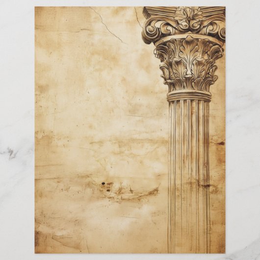古代ローマの柱コリント様式の建築 (裏面)