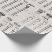 古代ローマの柱 アーキテクチャ図面 ラッピングペーパー (角)