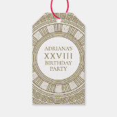 古代ローマの誕生日パーティー石の要素 ギフトタグ (正面)