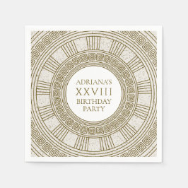 古代ローマの誕生日パーティー石の要素 スタンダードカクテルナプキン
