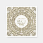 古代ローマの誕生日パーティー石の要素 スタンダードカクテルナプキン (正面)