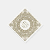 古代ローマの誕生日パーティー石の要素 スタンダードカクテルナプキン (角)