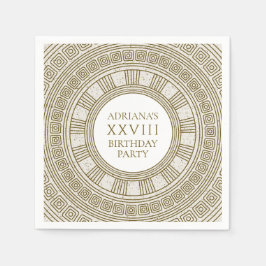 古代ローマの誕生日パーティー石の要素 スタンダードカクテルナプキン