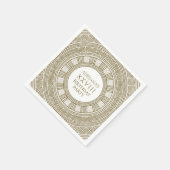 古代ローマの誕生日パーティー石の要素 スタンダードカクテルナプキン (角)