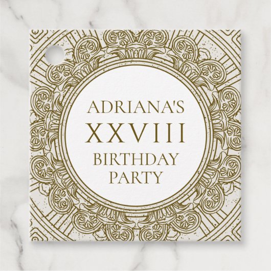 古代ローマの誕生日パーティー石の要素 フェイバータグ (正面)