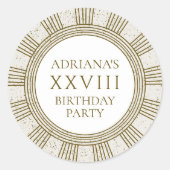 古代ローマの誕生日パーティー石の要素 ラウンドシール (正面)