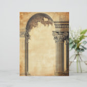 古代ローマの遺跡 経年劣化した本革調 (スタンド正面)