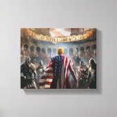 古代ローマの釉薬として描かれた切り株 キャンバスプリント (正面)