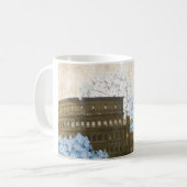 古代ローマの青いアジサイのマグ コーヒーマグカップ (正面左)