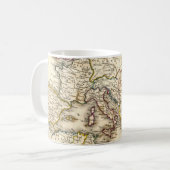 古代ローマのAntquieの地図 コーヒーマグカップ (正面左)