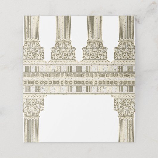 古代ローマパーティーエレガントと寺柱 プレイスカード (外部開封)