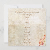 古代ローマピンクローズヴィンテージウェディング招待状 招待状 (裏面)