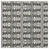 古代ローマ人の男性と馬のプリント ファブリック (見本)