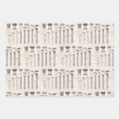 古代ローマ列建築スケッチ ラッピングペーパーシート (正面3)