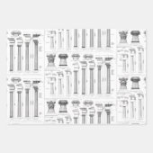 古代ローマ列建築スケッチ ラッピングペーパーシート (正面2)