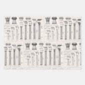 古代ローマ列建築スケッチ ラッピングペーパーシート (正面)