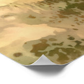 古代ローマ寺院遺跡幾何学的スタイル芸術 ポスター (角)