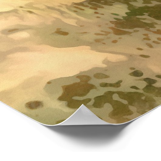 古代ローマ寺院遺跡幾何学的スタイル芸術 ポスター (角)