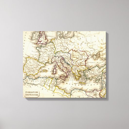 古代ローマ帝国のアンキーの地図 キャンバスプリント (正面)