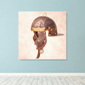 古代ローマ軍隊のヘルメット キャンバスプリント (インサイチュ (ウッドフロア))