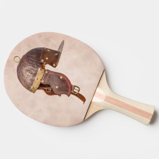 古代ローマ軍隊のヘルメット 卓球ラケット (横)
