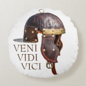 古代ローマ軍隊ヘルメット – ヴェニ、ヴィディ、ヴィチ ラウンドクッション (正面)