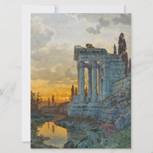 古代ローマ遺跡のある南イタリアの見解 カード (正面)