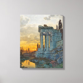 古代ローマ遺跡のある南イタリアの見解 キャンバスプリント